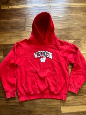 Wisconsin Red Kids Hoodie Sweatshirt